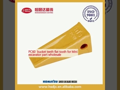 PC60 dientes de cubo diente plano para mini pieza de excavadora mayorista