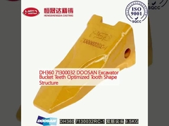 DH360 71300032 DOOSAN Dientes del cubo de la excavadora Estructura de la forma del diente optimizada
