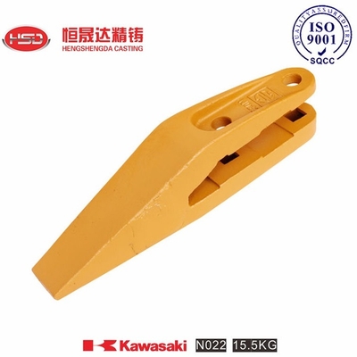 N022 Kawasaki Excavadora cargador Dientes de doble dureza Zonas de borde duro Base dura