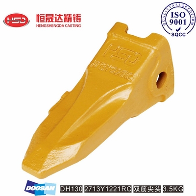 DH130 DH55 2713Y1221 18S Excavadora Dentes de cubo Triple templado anti-fractura
