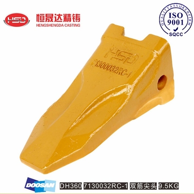 DH360 71300032 DOOSAN Dientes del cubo de la excavadora Estructura de la forma del diente optimizada